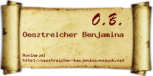 Oesztreicher Benjamina névjegykártya